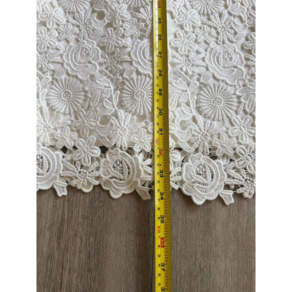 Lulus Love Poem Lace Ivory White Sheath Dress Size M Innocent Euro Summer Mini - Picture 5 of 16